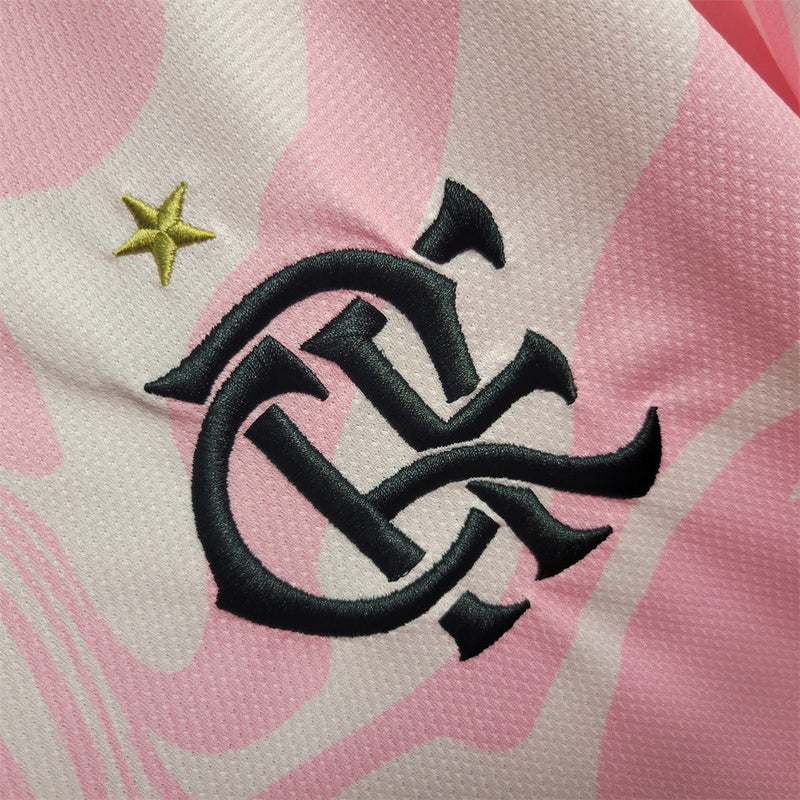 Maillot Flamengo Third Rayé Rose 23/24