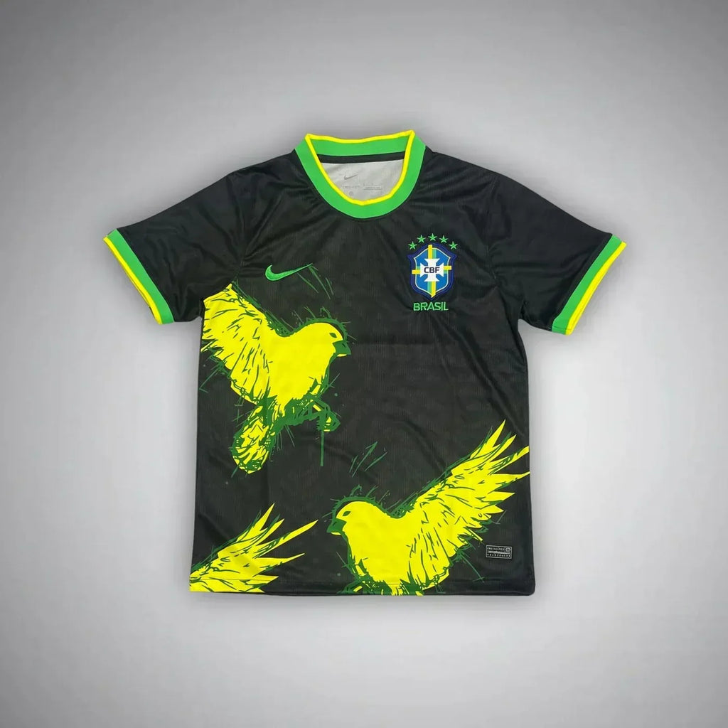 Maillot Brésil Concept Oiseaux Noir et Jaune 24/25