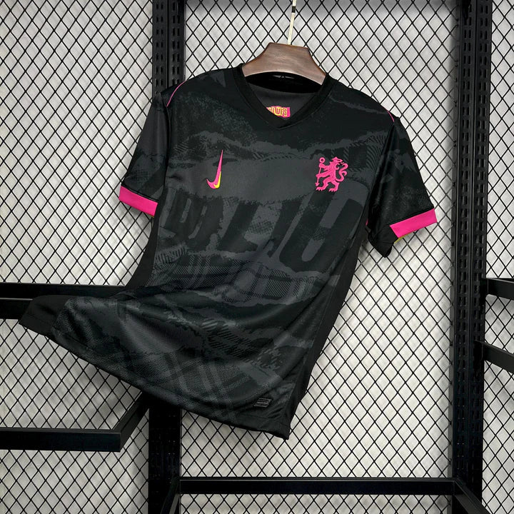 Maillot Chelsea Third Noir et Rose 24/25