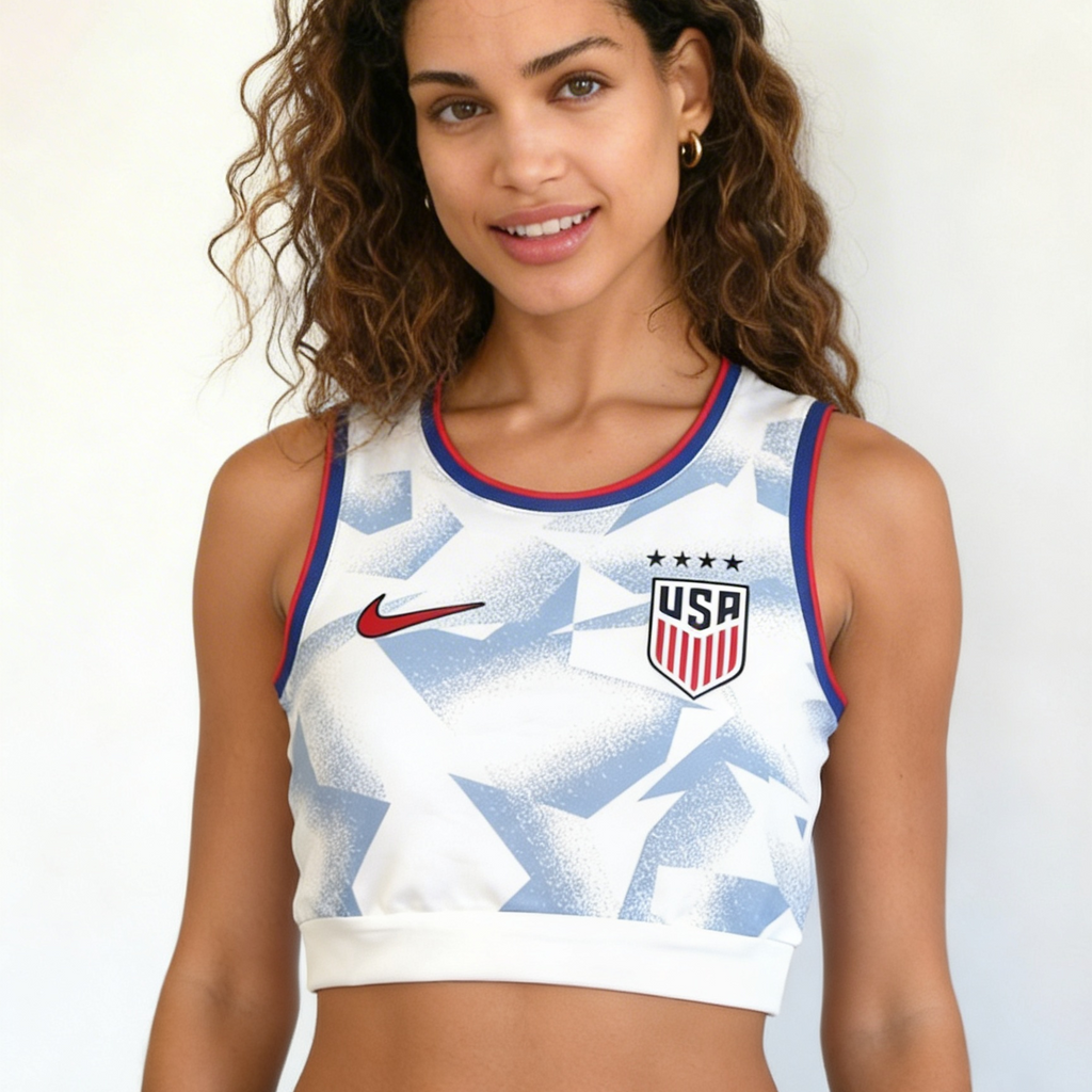 Crop Top USA Blanc 2025/2026