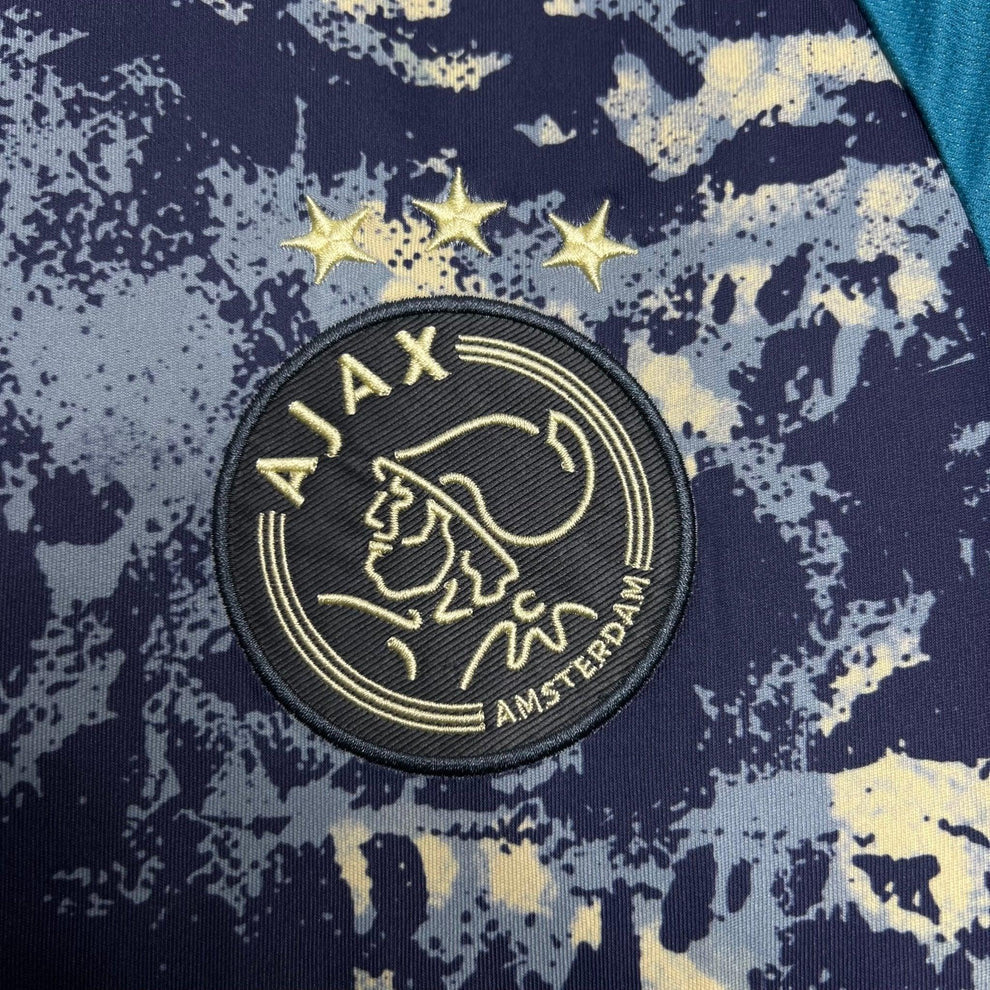 Maillot Ajax Extérieur Jaune et Bleu 24/25