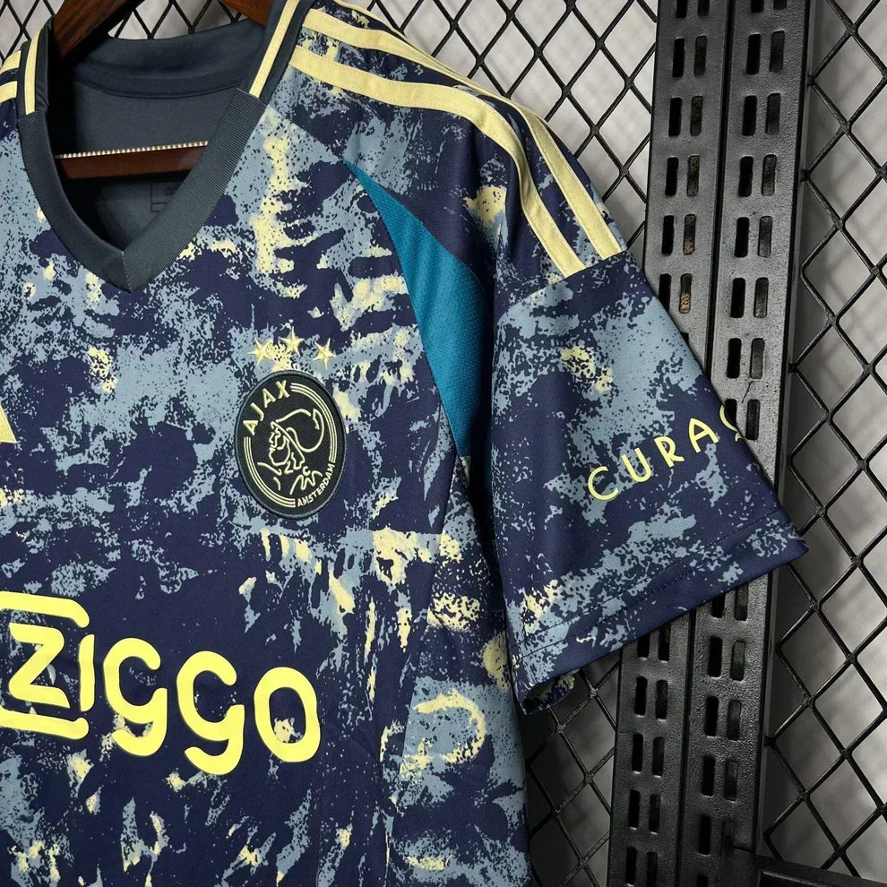 Maillot Ajax Extérieur Jaune et Bleu 24/25