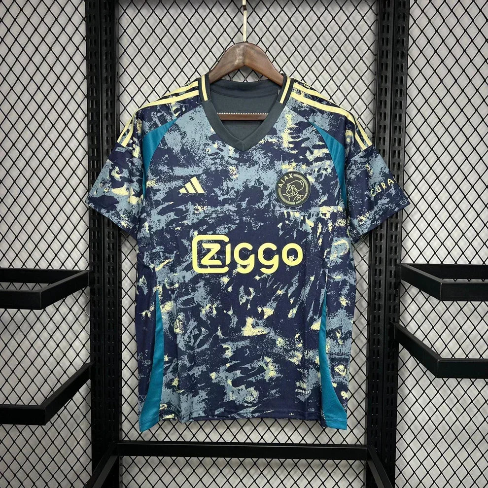 Maillot Ajax Extérieur Jaune et Bleu 24/25